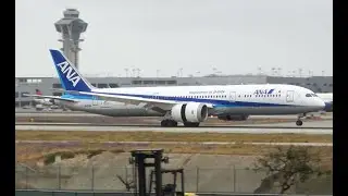 ANA 787-9 landing, LAX