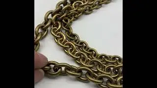 Solid Brass Chain O Cross Link Chain Curb Chain Flat Chain chain31.mp4