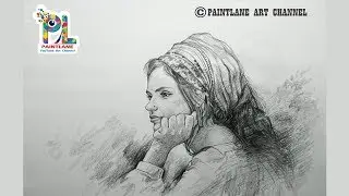 How to draw Girl Face Portrait with pencil | Step by Step Pencil Art