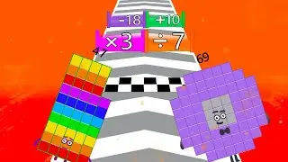 NUMBERBLOCKS RUN | Let's Challenge The Calculation With Numberlock 69 & 47 | LEARN TO COUNT