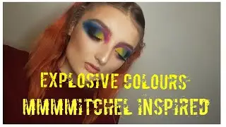 Mmmmitchell inspired makeup tutorial - explosive colour