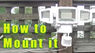 How To Install / Mount  A Westinghouse 2000 Lumen Triple Head Solar Security Light -Motion Activated
