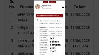 MP college admission 2025 start ug admission pg admission #ug #pg
