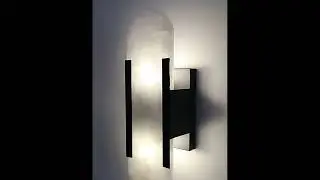 Chan Dolomite Wall Mounted Reading Light Sconces, Black & Gold