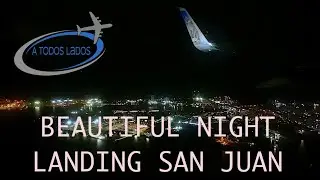 BEAUTIFUL NIGHT LANDING ON SAN JUAN - FRONTIER A321 - CYBER MONDAY