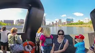 360VID 🛥☁⛵☁☀☁😎👍🚢⚓Электрический речной трамвайчик + Северный речной вокзал.
