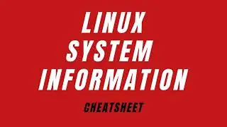 Linux | System Info Commands | Cheatsheet