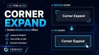 Corner Expand Button Hover Effect using HTML & CSS | Modern Button Animation