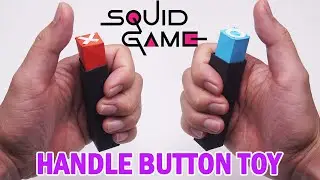 DIY HANDLE BUTTON TOY SQUID GAME | paper craft ideas | how to make school hacks