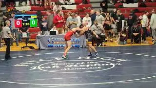 Corbin vs Shaimon Rishna a junior from Southeast. Won by pin at Joseph Hephner wrestling tournament 