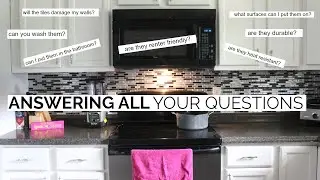ANSWERING ALL YOUR QUESTIONS ABOUT PEEL N STICK BACKSPLASH | CRYSTILES BACKSPLASH | Laci Jane