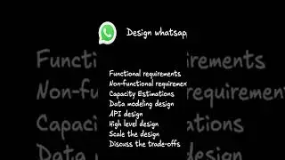 System Design - Whtsapp for MNC interviews