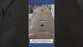 Pressure vessel nozzle intersection line cutting machine