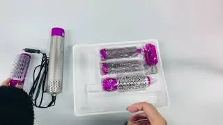 Professional 5-in-1 Hot Air Brush Styler: Straightening, Curling, Blow Drying, Combining