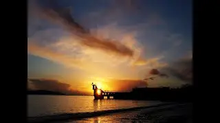 Salthill sunset in Galway with drone Mavic 2 Pro