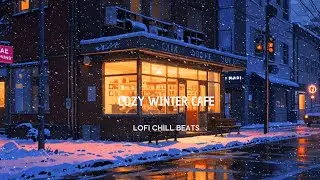 Cozy Winter Cafe Overlooking the City ❄️☕ Lofi Chill Beats for Relax, Study & Sleep