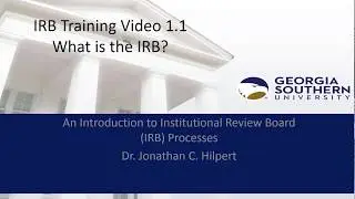 IRB Training Video 1 1
