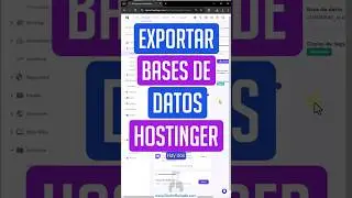 ¿Cómo exportar tus bases de datos en Hostinger? ¡Paso a paso y fácil!