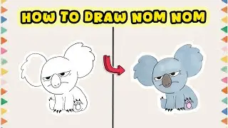 Как нарисовать Ном Нома из мультфильма &laquo;Мы, медведи&raquo; &mdash; руководство по рисованию мультяшных персон...