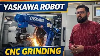 YASKAWA ROBOT WITH CNC MACHINE WORKING #CNCMACHINE #YASKAWAROBOT #ROBOT 