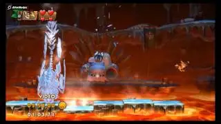 Donkey Kong Country Tropical Freeze : Time attack Shiny gold // Volcano Dome 6-Boss (2:45.85)