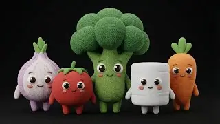 Dancing Veggies - Giggle Garden Sensory- Ultimate Tummy Time Party! - High Contrast Baby Sensory