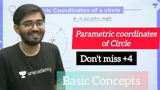 Parametric Coordinates of Circle| Eccentric angle| Nishant vora sir| #jeemain2025