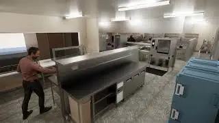 A commercial kitchen in a workplace canteen | Commercial Kitchen Design | Food Strategy
