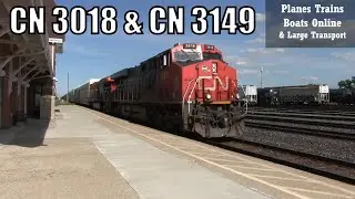 CN M301 Manifest Train CN 3018 & CN 3149 Locomotives Strathroy Sub