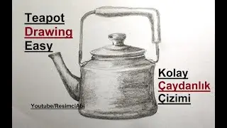 Çaydanlık Çizimi / Karakalem Tekniği Çaydanlık - Obje - Nesne - Eşya Çizimleri
