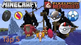 Minecraft Pixelmon #5: C&aacute; sấu lửa Skeledirge, Mega Ring, Nhiệm vụ Dynamax Band v&agrave; Chế tạo Ball