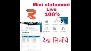 Rnfi Mini Statement Live 100% | New updates | Rnfi Mini Statement Live And Cash deposit Mobile app|