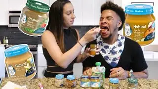 Couples Baby Food Challenge *ALMOST THREW UP*