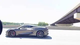 Rolling C8 Corvette in Zeus Bronze