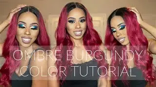 Light Burgundy Hair Color 😍 #Jessiesselection | GLUELESS WIG INSTALL 🔥 | Hold Me Down Holding Spray