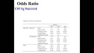 Odds ratio for a Chi-square test