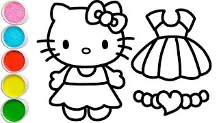 Hello Kitty  Easy Drawing, Painting & Coloring For Kids And Toddlers_ Kids Art | Hello Kitty