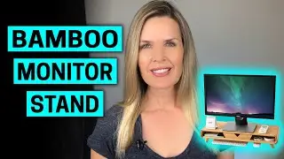 Stylish stand for your computer monitor - made of bamboo wood!