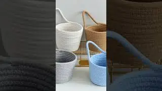 Cotton rope storage baskets #homestorage #homedecor #cottonrope #decoration #customization #factory