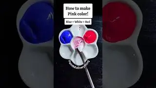 How to Make Pink Color? 💓Satisfying Color Mixing | Acrylic Paint #shorts #paintmixing #colormixing