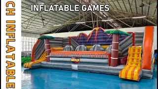 CH #inflatable #sports #games with #jumping #castle #dry #slide for #kids & #adults #funny