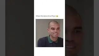 Ronaldo attempts to draw Pepe, resulting in a burst of laughter from everyone present.