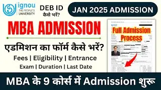 IGNOU MBA Admission 2025 January Session_IGNOU Admission Form Fill Up Online 2025 | IGNOU Admission