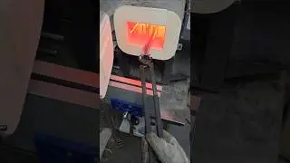 Plate quenching stainless steel blades 🔥 #knifemaking #knifemaker #hot #kiln #heattreat #knife