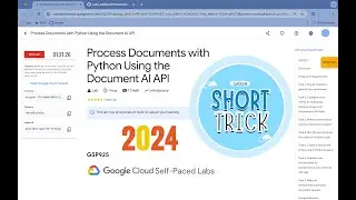 [2024] Process Documents with Python Using the Document AI API || #qwiklabs | #GSP925 | @quick_lab