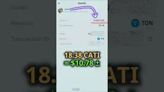 Received 18.38 CATI || Binance Web3 Wallet Catizen Airdrop Payment Proof