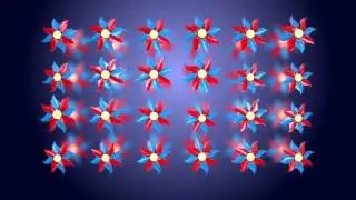 3D pinwheel rotation blue hispeed