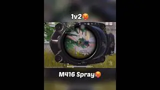 M416 Spray 1v2🥵 #shorts #shortvideo #pubgmobile #bgmi #zoryx