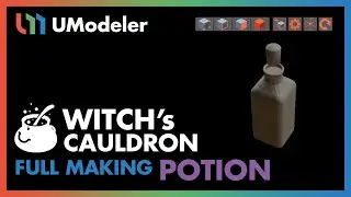 3D Modeling in Unity - Full Making Video of a Potion in the Witch's Cauldron with UModeler