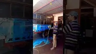Remove paint Using caustic soda in washing point